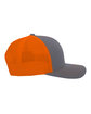 Pacific Headwear Trucker Snapback Hat graphite/ n orng ModelSide