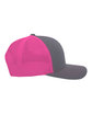 Pacific Headwear Trucker Snapback Hat graphite/ pink ModelSide