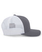 Pacific Headwear Trucker Snapback Hat graphite/ white ModelSide