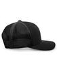 Pacific Headwear Trucker Snapback Hat black ModelSide