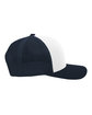 Pacific Headwear Trucker Snapback Hat white/ nvy/ nvy ModelSide