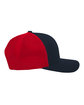 Pacific Headwear Trucker Snapback Hat navy/ red ModelSide