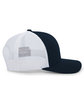 Pacific Headwear Trucker Snapback Hat navy/ white ModelSide