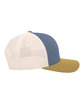 Pacific Headwear Trucker Snapback Hat oc bl/ bg/ am gd ModelSide