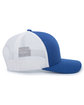 Pacific Headwear Trucker Snapback Hat ROYAL/ WHITE ModelSide