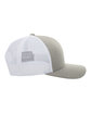 Pacific Headwear Trucker Snapback Hat silver/ white ModelSide