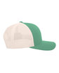 Pacific Headwear Trucker Snapback Hat teal/ beige ModelSide