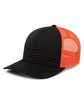 Pacific Headwear Perforated Trucker  Cap black/ orng/ blk ModelQrt