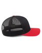 Pacific Headwear Perforated Trucker  Cap navy/ red ModelSide