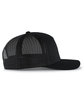 Pacific Headwear Perforated Trucker  Cap black/ reflctve ModelSide
