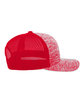 Pacific Headwear Aggressive Heather Trucker Snapback Cap red hthr/ red ModelSide