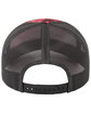 Pacific Headwear Snapback Trucker Hat CRIMSON/ LT CHAR ModelBack
