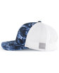Pacific Headwear Snapback Trucker Hat BLUEFIN/ WHITE FlatFront