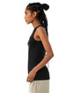 Bella + Canvas Ladies' Micro Ribbed Tank solid blk blend ModelSide