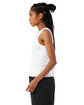 Bella + Canvas Ladies' Micro Ribbed Tank solid wht blend ModelSide