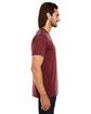 Threadfast Apparel Unisex Cross Dye Short-Sleeve T-Shirt black cherry ModelSide
