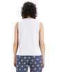 Alternative Ladies' Go-To Cropped Muscle T-Shirt white ModelBack