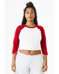 Bella + Canvas Ladies' Micro Ribbed Three-Quarter Raglan Baby T-Shirt  