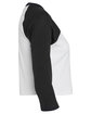 Bella + Canvas Ladies' Micro Ribbed Three-Quarter Raglan Baby T-Shirt white/ black OFSide