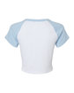 Bella + Canvas Ladies' Micro Ribbed Raglan Baby T-Shirt white/ baby blue OFBack