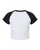 Bella + Canvas Ladies' Micro Ribbed Raglan Baby T-Shirt white/ black OFBack