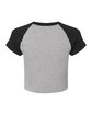 Bella + Canvas Ladies' Micro Ribbed Raglan Baby T-Shirt ath hthr/ black OFBack