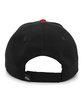 Pacific Headwear Brushed Twill Cap With Sandwich Bill black/ red ModelBack