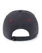 Pacific Headwear Brushed Twill Cap With Sandwich Bill graphite/ red ModelBack