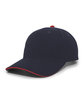 Pacific Headwear Brushed Twill Cap With Sandwich Bill navy/ red ModelQrt