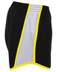 Augusta Sportswear Ladies' Pulse Team Short blk/ wh / pw ylw ModelSide