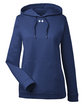 Under Armour Ladies' Hustle Pullover Hooded Sweatshirt md nvy/ wh  _410 OFFront
