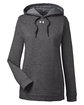 Under Armour Ladies' Hustle Pullover Hooded Sweatshirt crbn ht/ gry_091 OFFront