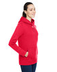 Under Armour Ladies' Hustle Pullover Hooded Sweatshirt red/ white _600 ModelQrt