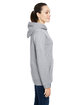 Under Armour Ladies' Hustle Pullover Hooded Sweatshirt t gr ht/ bk _025 ModelSide