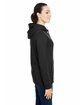 Under Armour Ladies' Hustle Pullover Hooded Sweatshirt black/ wht _001 ModelSide