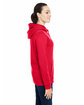 Under Armour Ladies' Hustle Pullover Hooded Sweatshirt red/ white _600 ModelSide