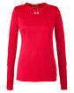 Under Armour Ladies' Long-Sleeve Locker 2.0 T-Shirt red/ m silvr _600 FlatFront