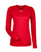 Under Armour Ladies' Long-Sleeve Locker 2.0 T-Shirt red/ m silvr _600 OFFront