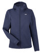 Under Armour Ladies' ColdGear Infrared Shield 2.0 Hooded Jacket mid nvy/ wht_410 OFFront