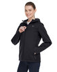 Under Armour Ladies' ColdGear Infrared Shield 2.0 Hooded Jacket blk/ ptc gry_001 ModelQrt