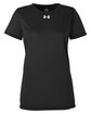 Under Armour Ladies' Team Tech T-Shirt black/ white_001 OFFront