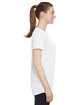 Under Armour Ladies' Team Tech T-Shirt wht/ md gry _100 ModelSide