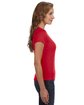 Anvil Ladies' 1x1 Baby Rib Scoop T-Shirt RED ModelSide