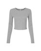 Bella + Canvas Ladies' Micro Ribbed Long Sleeve Baby T-Shirt athletic heather OFFront