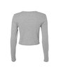 Bella + Canvas Ladies' Micro Ribbed Long Sleeve Baby T-Shirt athletic heather OFBack