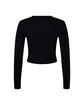 Bella + Canvas Ladies' Micro Ribbed Long Sleeve Baby T-Shirt solid blk blend OFBack