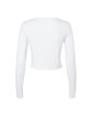 Bella + Canvas Ladies' Micro Ribbed Long Sleeve Baby T-Shirt solid wht blend OFBack