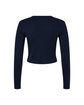 Bella + Canvas Ladies' Micro Ribbed Long Sleeve Baby T-Shirt solid navy blend OFBack