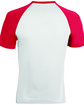Augusta Sportswear Unisex Wicking Baseball Jersey white/ red ModelBack