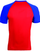 Augusta Sportswear Unisex Wicking Baseball Jersey red/ royal ModelBack